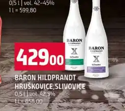 Terno BARON HILDEPRANDT HRUŠKOVICE, SLIVOVICE nabídka