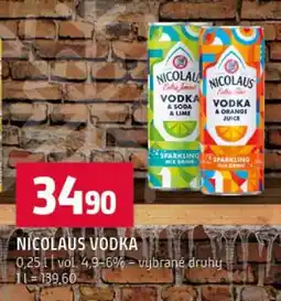 Terno Nicolaus Vodka nabídka