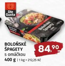 Terno Boloňské špagety nabídka