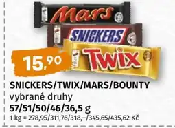 Terno Snickers, Twix, Mars, Bounty nabídka