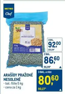 Makro Arašídy pražené nesolené nabídka