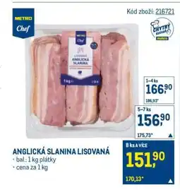 Makro Anglická slanina lisovaná nabídka