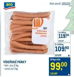 Makro Vídeňské párky* • nabídka