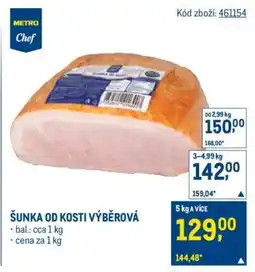 Makro Šunka od kosti výběrová nabídka