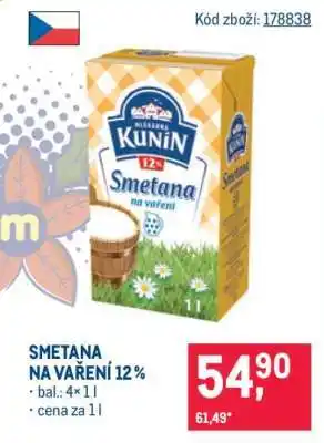 Makro Smetana na vaření 12% nabídka