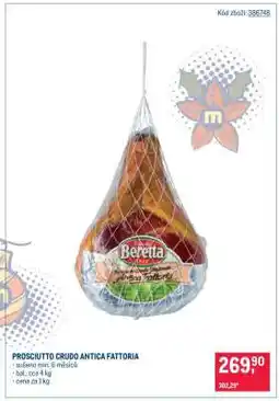 Makro PROSCIUTTO CRUDO ANTICA FATTORIA nabídka