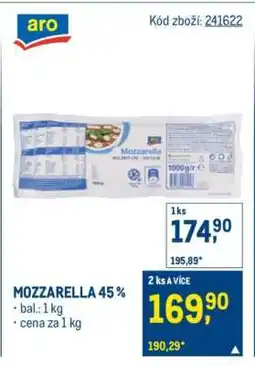 Makro Mozzarella 45 % nabídka