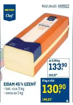 Makro Eidam 45 % uzený nabídka