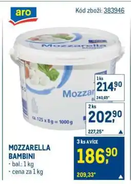 Makro MOZZARELLA BAMBINI nabídka
