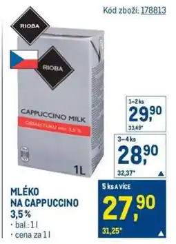 Makro MLÉKO NA CAPPUCCINO 3,5% nabídka