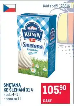 Makro Smetana ke šlehání 31 % nabídka