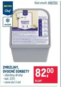 Makro ZMRZLINY, OVOCNÉ SORBETY nabídka