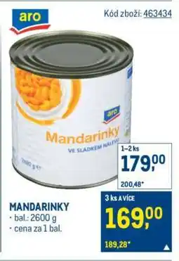 Makro Mandarinky nabídka