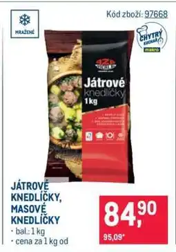 Makro Játrové knedlíčky, Masové knedlíčky nabídka