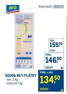 Makro Gouda 48% plátky nabídka