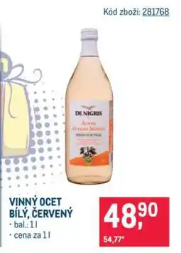 Makro Vinný ocet bílý, červený nabídka