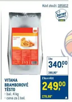 Makro VITANA BRAMBOROVÉ TĚSTO nabídka