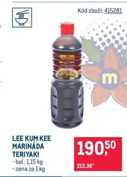 Makro LEE KUM KEE MARINÁDA TERIYAKI nabídka