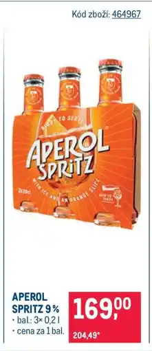 Makro APEROL SPRITZ 9 % nabídka