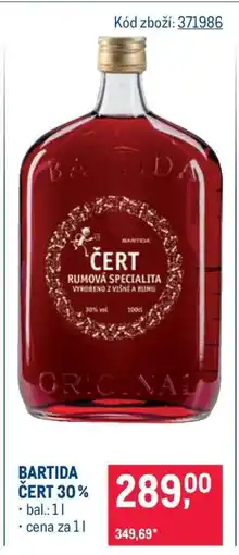 Makro Bartida Čert 30 % nabídka