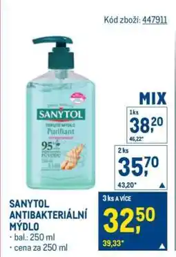 Makro SANYTOL ANTIBAKTERIÁLNÍ MÝDLO nabídka