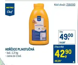 Makro Hořčice plnotučná nabídka