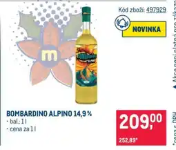 Makro BOMBARDINO ALPINO 14,9 % nabídka