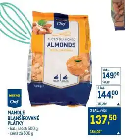 Makro MANDLE BLANŠÍROVANÉ PLÁTKY nabídka