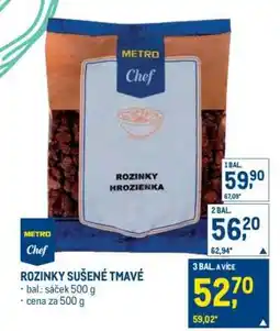 Makro Rozinky sušené tmavé nabídka