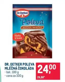 Makro DR. OETKER POLEVA MLÉČNÁ ČOKOLÁDA nabídka