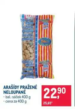 Makro Arašídy pražené neloupané nabídka