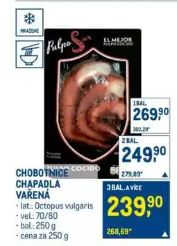 Makro Chobotnice chapadla vařená nabídka