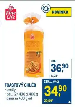Makro TOASTOVÝ CHLÉB nabídka