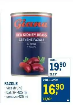 Makro Fazole nabídka