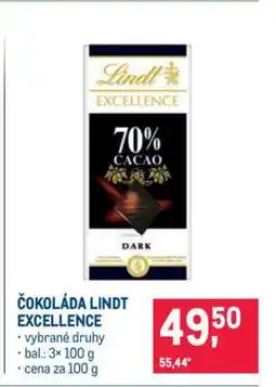 Makro Čokoláda Lindt Excellence nabídka