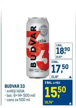 Makro Budvar 33 nabídka