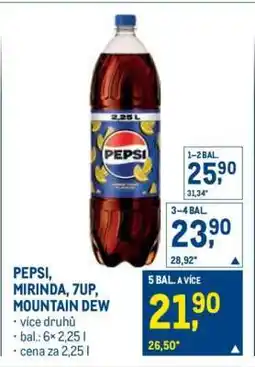 Makro Pepsi Mirinda 7UP, Mountain Dew nabídka