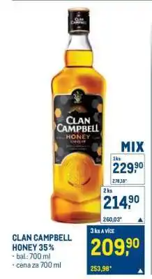 Makro CLAN CAMPBELL HONEY 35% nabídka