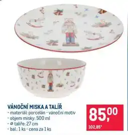 Makro VÁNOČNÍ MISKA A TALÍŘ nabídka