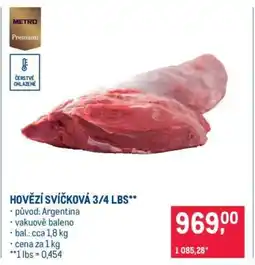 Makro Hovězí svíčková 3/4 lbs nabídka