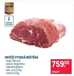 Makro Hovězí vysoká roštěná nabídka