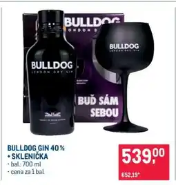 Makro BULLDOG GIN 40 % + SKLENIČKA nabídka