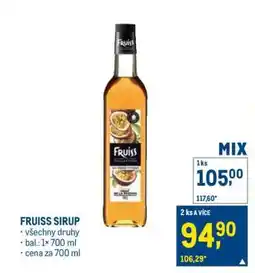 Makro Fruiss Sirup nabídka