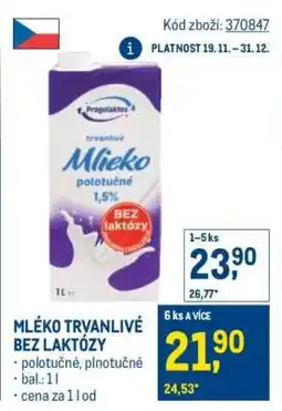 Makro MLÉKO TRVANLIVÉ BEZ LAKTÓZY nabídka