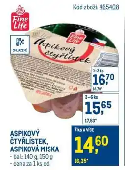 Makro ASPIKOVÝ ČTYŘLÍSTEK, ASPIKOVÁ MISKA nabídka