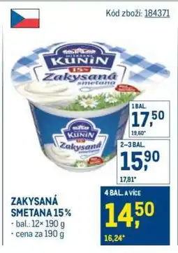 Makro Zakysaná smetana 15% nabídka