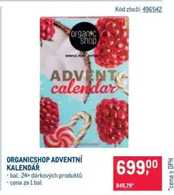 Makro ORGANICSHOP ADVENTNÍ KALENDÁŘ nabídka