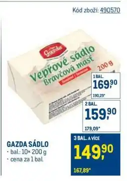 Makro GAZDA SÁDLO nabídka