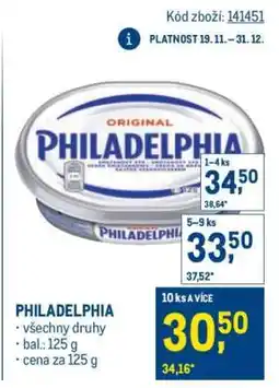 Makro Philadelphia nabídka