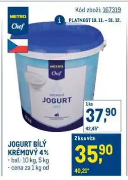 Makro JOGURT BÍLÝ KRÉMOVÝ 4 % nabídka